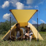 Палатка NATUREHIKE P-SERIES NH18Z033-P 210T/65D, трехместная, серо-голубая 6927595783634